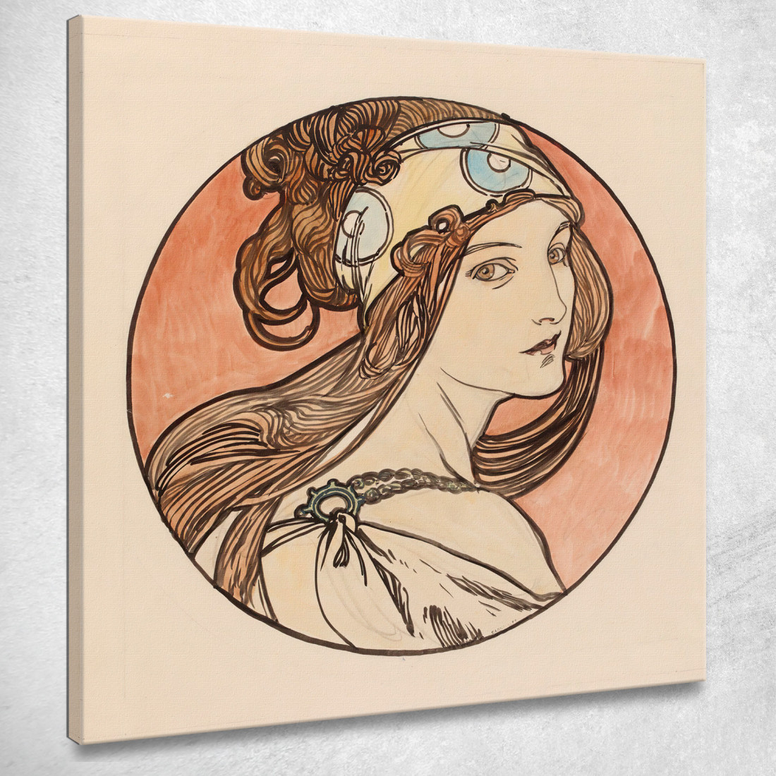 Vetrata Per La Facciata Della Boutique Fouquet 2 Alphonse Mucha amu128 quadro stampato su tela Vetrata Per La Facciata Della Boutique Fouquet 2 Alphonse Mucha amu128 quadro stampato su tela