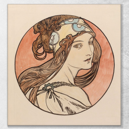 Vetrata Per La Facciata Della Boutique Fouquet 2 Alphonse Mucha amu128 quadro stampato su tela