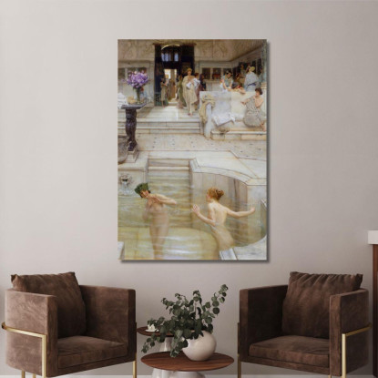 Una Consuetudine Preferita Lawrence Alma-Tadema lat3 quadro stampato su tela