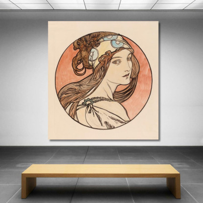 Vetrata Per La Facciata Della Boutique Fouquet 2 Alphonse Mucha amu128 quadro stampato su tela