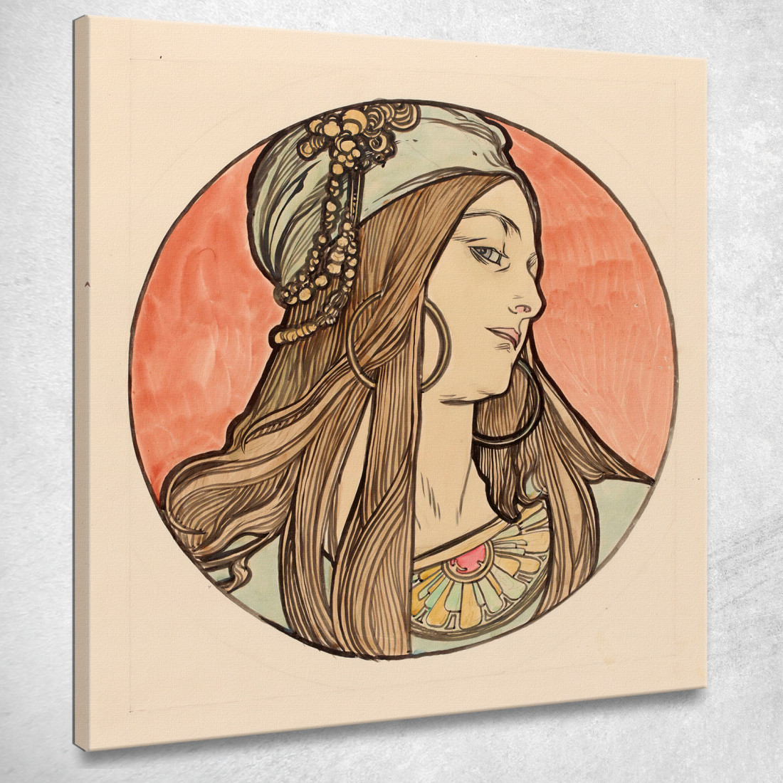 Vetrata Per La Facciata Della Boutique Fouquet 3 Alphonse Mucha amu129 quadro stampato su tela Vetrata Per La Facciata Della Boutique Fouquet 3 Alphonse Mucha amu129 quadro stampato su tela
