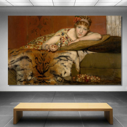 Ciliegie Lawrence Alma-Tadema lat17 quadro stampato su tela