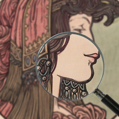 Vetrata Per La Facciata Della Boutique Fouquet 5 Alphonse Mucha amu131 quadro stampato su tela