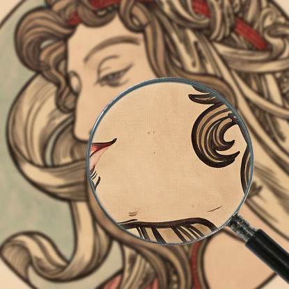 Vetrata Per La Facciata Della Boutique Fouquet 6 Alphonse Mucha amu132 quadro stampato su tela