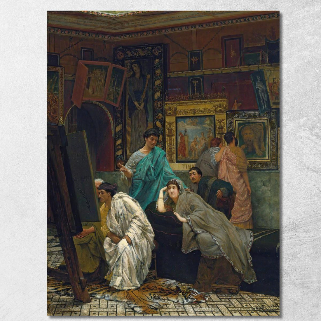 Il Collezionista Di Quadri Al Tempo Di Augusto Lawrence Alma-Tadema lat39 quadro stampato su tela Il Collezionista Di Quadri Al Tempo Di Augusto Lawrence Alma-Tadema lat39 quadro stampato su tela