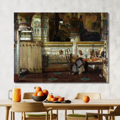 La Vedova Egiziana Lawrence Alma-Tadema lat41 quadro stampato su tela