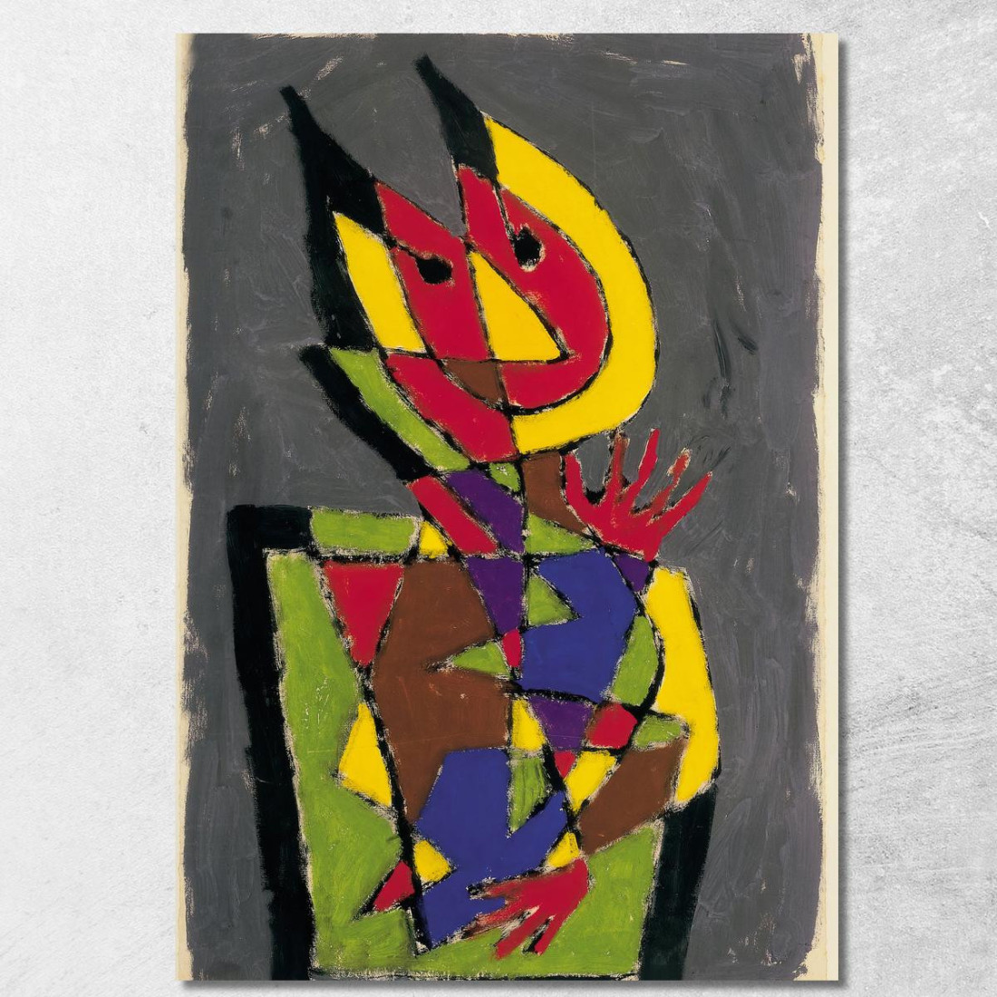 Figurina Del Diavolo Colorato Paul Klee pkl32 quadro stampato su tela Figurina Del Diavolo Colorato Paul Klee pkl32 quadro stampato su tela