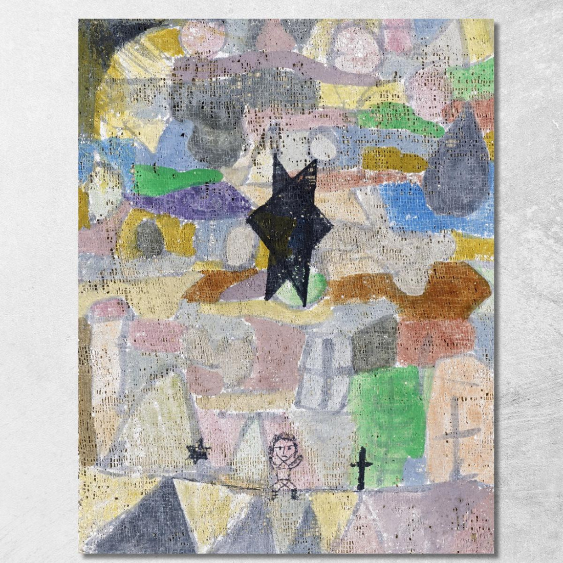 Sotto Una Stella Nera Paul Klee pkl90 quadro stampato su tela Sotto Una Stella Nera Paul Klee pkl90 quadro stampato su tela