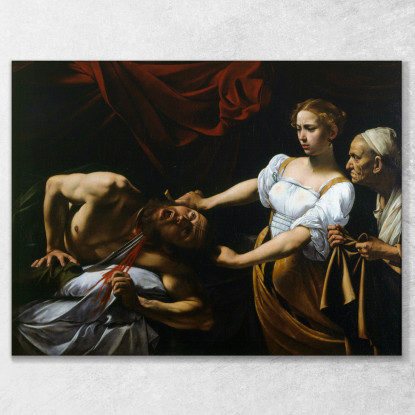 Giuditta Decapita Oloferne Caravaggio crv15 quadro stampato su tela