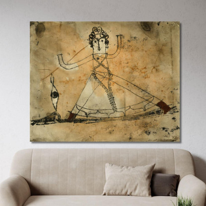 Grottesco Classico Paul Klee pkl114 quadro stampato su tela
