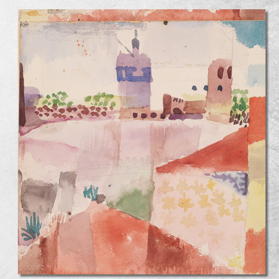 Hammamet Con La Sua Moschea Paul Klee pkl129 quadro stampato su tela Hammamet Con La Sua Moschea Paul Klee pkl129 quadro stampato su tela