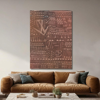 Alla Maniera Di Un Arazzo In Pelle Paul Klee pkl131 quadro stampato su tela