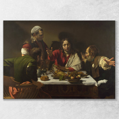 La Cena In Emmaus Caravaggio crv21 quadro stampato su tela