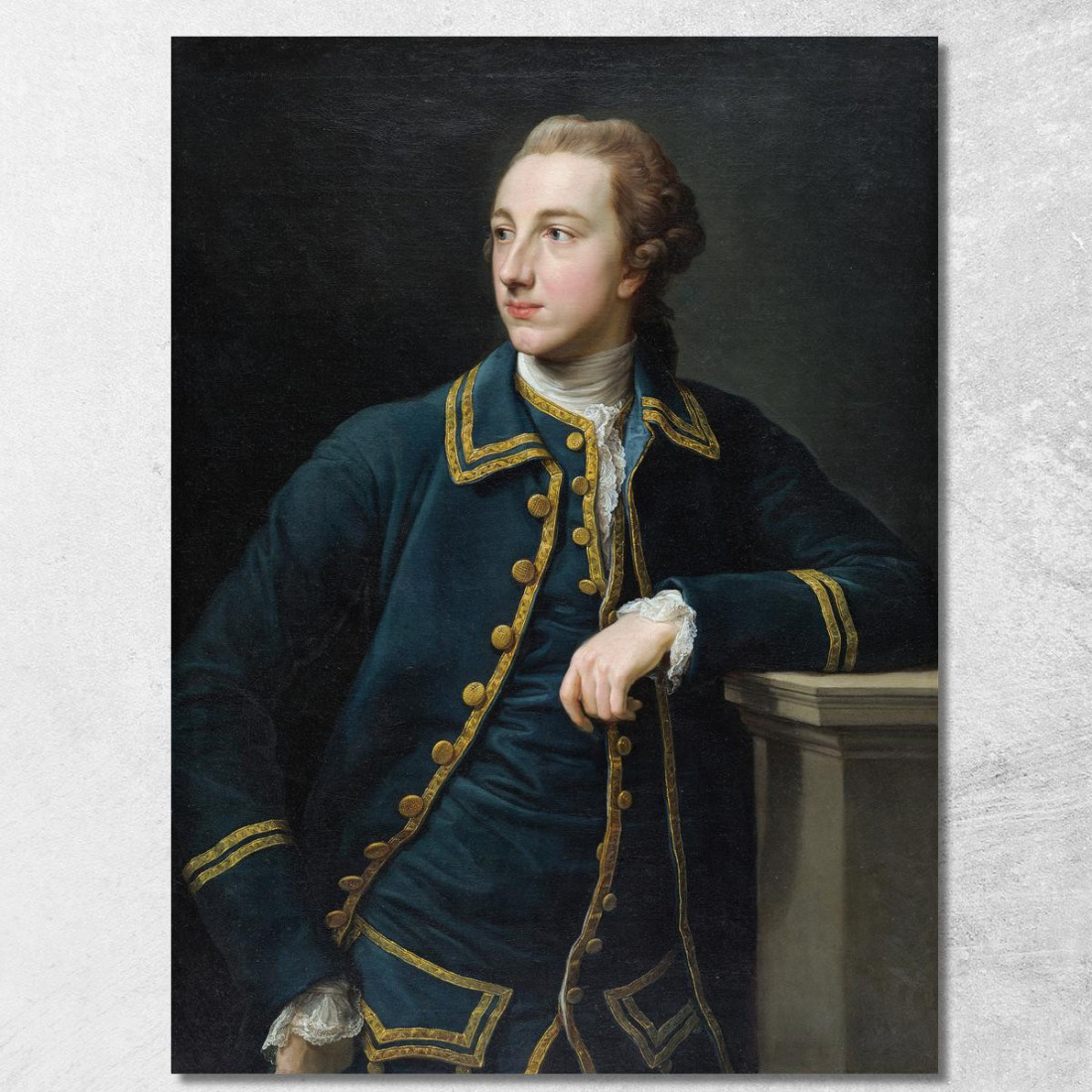 Ritratto Di Un Uomo In Abito Verde Pompeo Batoni pbt27 quadro stampato su tela Ritratto Di Un Uomo In Abito Verde Pompeo Batoni pbt27 quadro stampato su tela