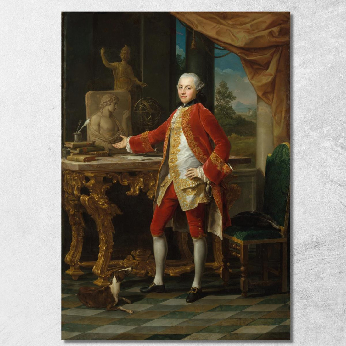 Ritratto Di Un Giovane Pompeo Batoni pbt29 quadro stampato su tela Ritratto Di Un Giovane Pompeo Batoni pbt29 quadro stampato su tela