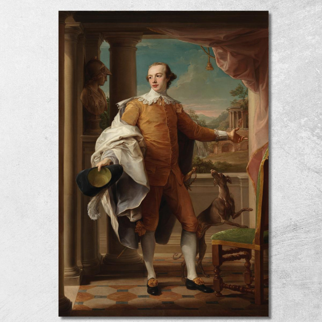 Ritratto Di Sir Wyndham Knatchbull-Wyndham Pompeo Batoni pbt38 quadro stampato su tela