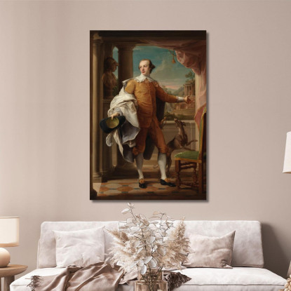 Ritratto Di Sir Wyndham Knatchbull-Wyndham Pompeo Batoni pbt38 quadro stampato su tela