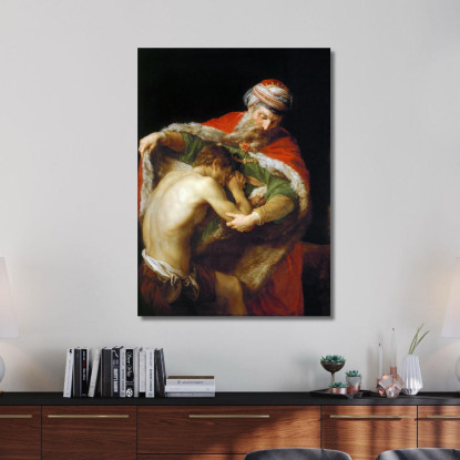 Il Ritorno Del Figliol Prodigo Pompeo Batoni pbt51 quadro stampato su tela