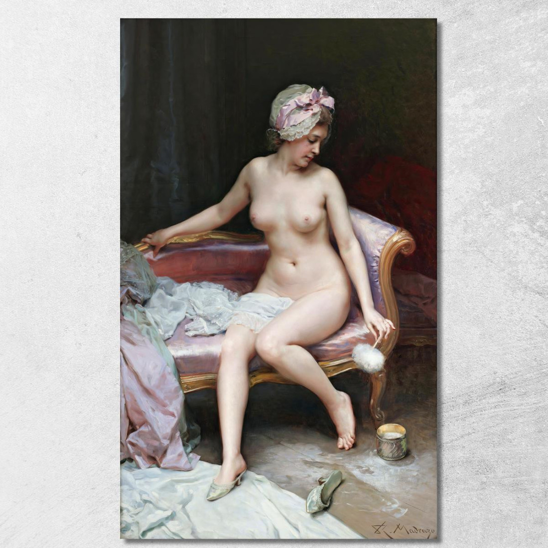 Dopo Il Bagno Nudo Della Donna Raimundo de Madrazo y Garreta rmg15 quadro stampato su tela Dopo Il Bagno Nudo Della Donna Raimundo de Madrazo y Garreta rmg15 quadro stampato su tela