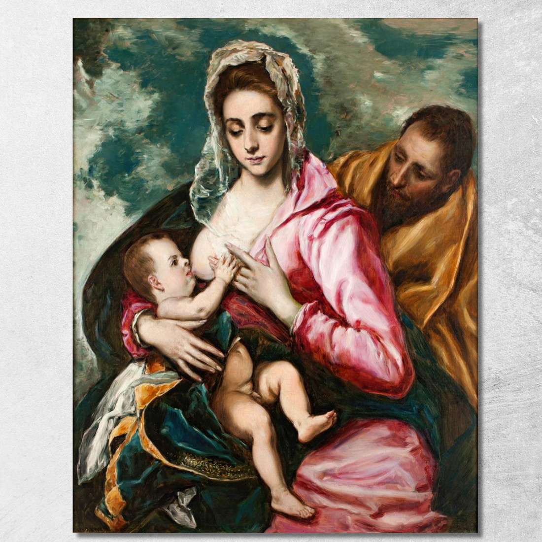 Sacra Famiglia Raimundo de Madrazo y Garreta rmg19 quadro stampato su tela Sacra Famiglia Raimundo de Madrazo y Garreta rmg19 quadro stampato su tela