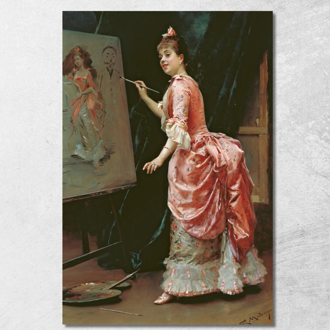 Malizia Del Modellismo Raimundo de Madrazo y Garreta rmg23 quadro stampato su tela Malizia Del Modellismo Raimundo de Madrazo y Garreta rmg23 quadro stampato su tela