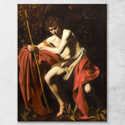 San Giovanni Battista Nel Deserto Caravaggio crv32 quadro stampato su tela