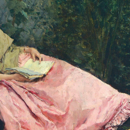 Siesta Raimundo de Madrazo y Garreta rmg36 quadro stampato su tela