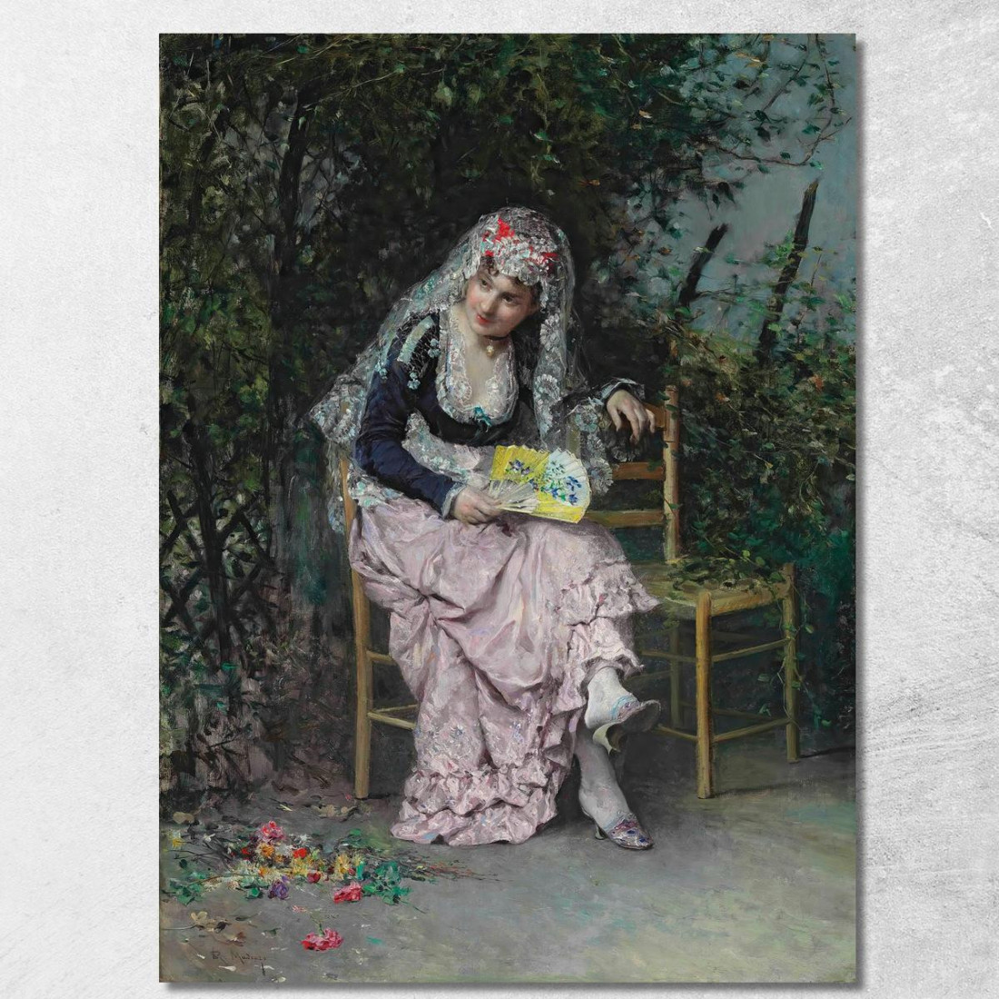 L'Appuntamento Raimundo de Madrazo y Garreta rmg41 quadro stampato su tela L'Appuntamento Raimundo de Madrazo y Garreta rmg41 quadro stampato su tela