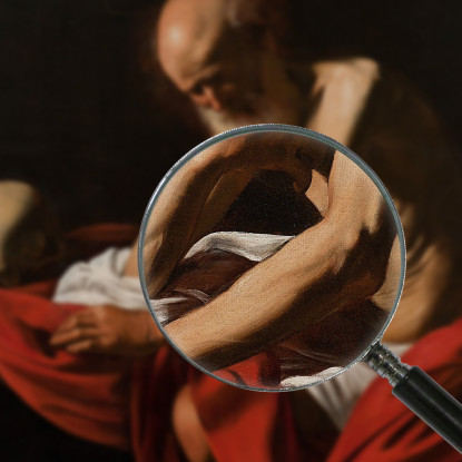 San Girolamo In Meditazione Caravaggio crv37 quadro stampato su tela