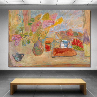 Natura Morta Con Pane Sasza Blonder sbl20 quadro stampato su tela