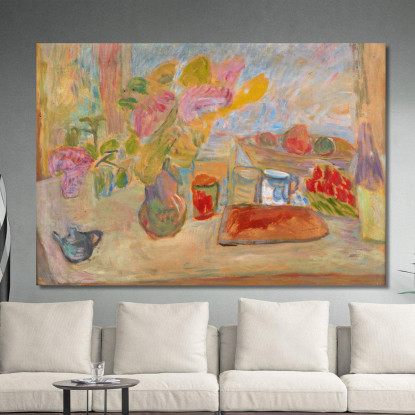 Natura Morta Con Pane Sasza Blonder sbl20 quadro stampato su tela