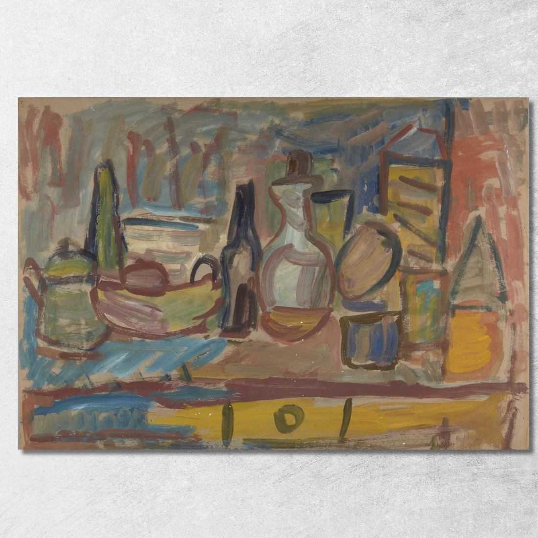 Natura Morta Con Bottiglie E Caraffa Sasza Blonder sbl32 quadro stampato su tela Natura Morta Con Bottiglie E Caraffa Sasza Blonder sbl32 quadro stampato su tela