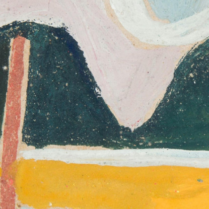 Paesaggio Stilizzato Con Un Albero Sasza Blonder sbl33 quadro stampato su tela