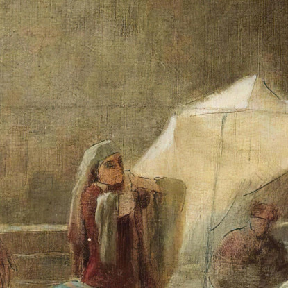 Il Cortile Del Santo Sepolcro A Gerusalemme Theodoros Ralli trl18 quadro stampato su tela