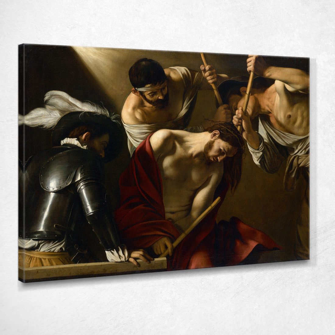La Coronazione Di Spine Caravaggio crv44 quadro stampato su tela La Coronazione Di Spine Caravaggio crv44 quadro stampato su tela