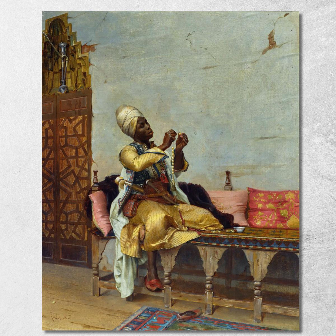Infilare Perle Theodoros Ralli trl34 quadro stampato su tela Infilare Perle Theodoros Ralli trl34 quadro stampato su tela