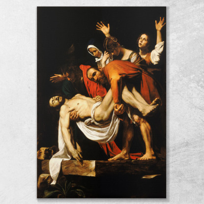 La Sepoltura Di Cristo  Caravaggio crv46 quadro stampato su tela