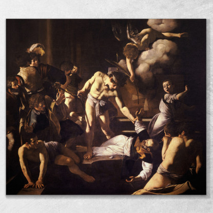 Il Martirio Di San Matteo Caravaggio crv49 quadro stampato su tela