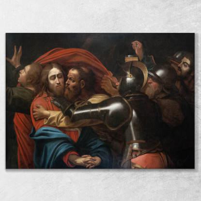 La Presa Di Cristo Caravaggio crv51 quadro stampato su tela