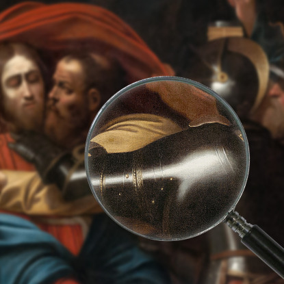 La Presa Di Cristo Caravaggio crv51 quadro stampato su tela