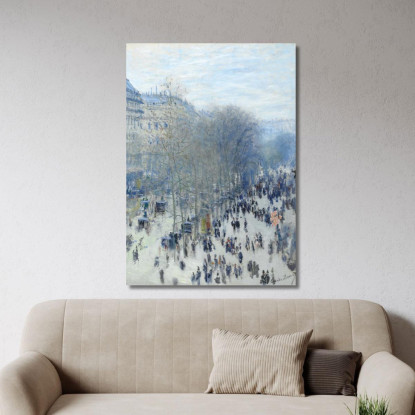 Boulevard Des Capucines 1883 Claude Monet mnt6 quadro stampato su tela