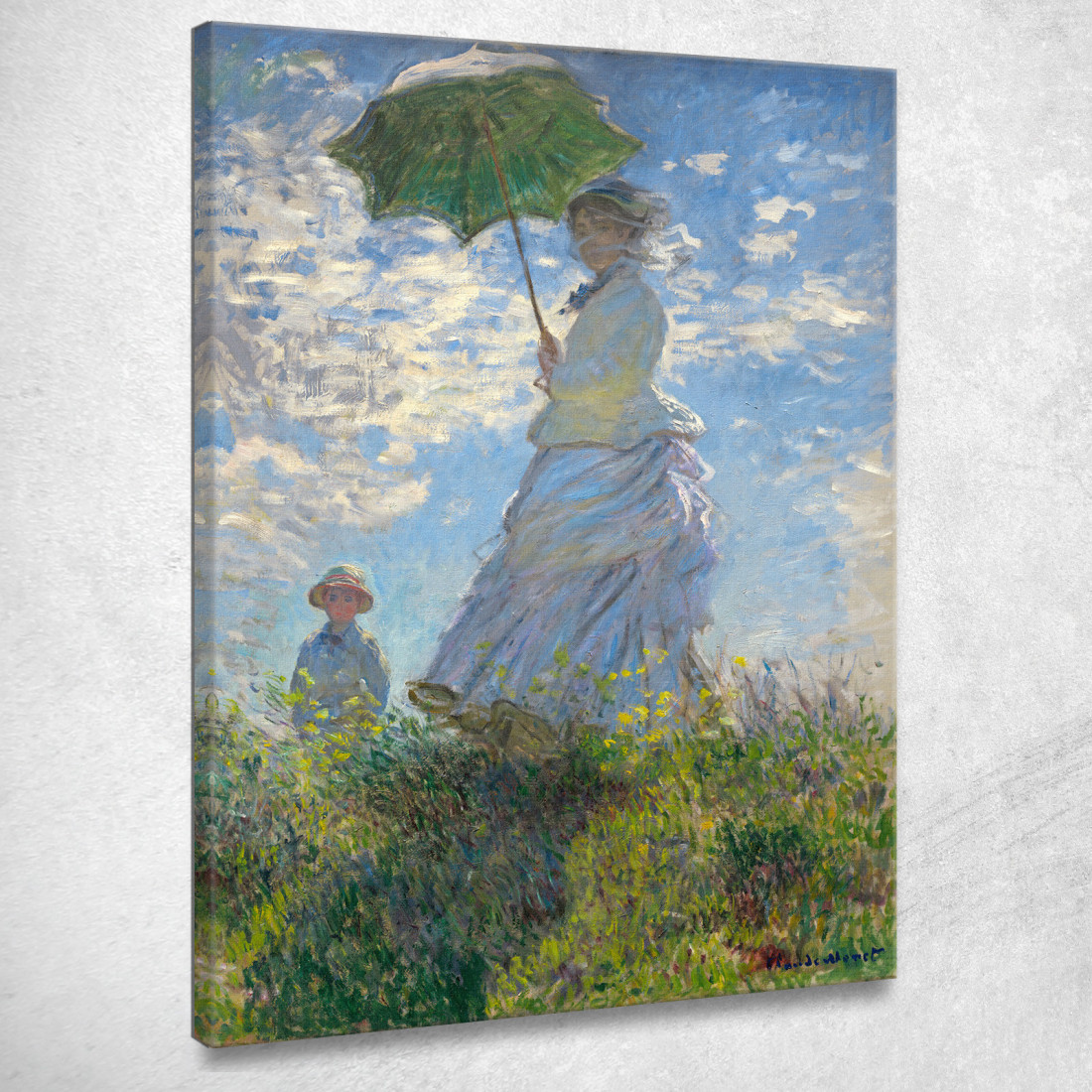Donna Con Parasole - Madame Claude Monet mnt14 quadro stampato su tela Donna Con Parasole - Madame Claude Monet mnt14 quadro stampato su tela