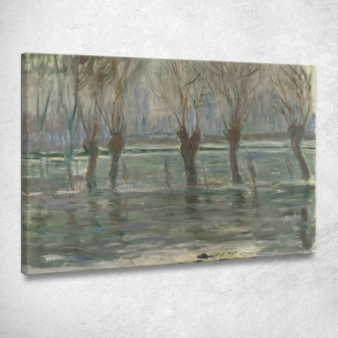 Acque Di Piena Claude Monet mnt15 quadro stampato su tela Acque Di Piena Claude Monet mnt15 quadro stampato su tela