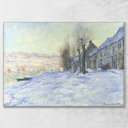 Lavacourt Sotto La Neve Claude Monet mnt18 quadro stampato su tela