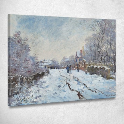 Scena Della Neve Ad Argenteuil Claude Monet mnt20 quadro stampato su tela