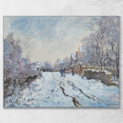 Scena Della Neve Ad Argenteuil Claude Monet mnt20 quadro stampato su tela