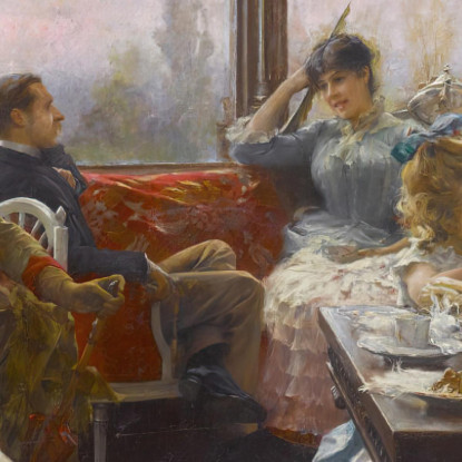 Tè Delle Cinque Julius Leblanc Stewart jls5 quadro stampato su tela