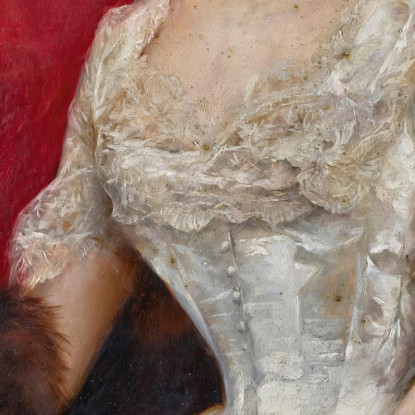 Signora Vestita Di Bianco Julius Leblanc Stewart jls10 quadro stampato su tela