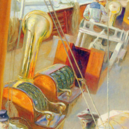 Yachting Nel Mediterraneo Julius Leblanc Stewart jls28 quadro stampato su tela