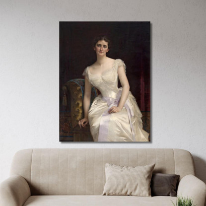 Porträt Von Mary Victoria Leiter, Der Späteren Lady Curzon Von Kedleston, Vizekönigin Von Indien Alexandre Cabanel drucken auf l